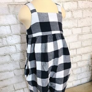 Gingham check romper